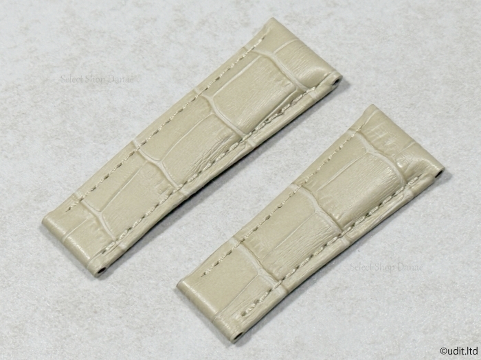 本革 ラグ幅 20mm ロレックス デイトナ 専用 腕時計用 レザーベルト ベージュ 時計用バンド 腕時計ベルト 55mm×65ｍｍ