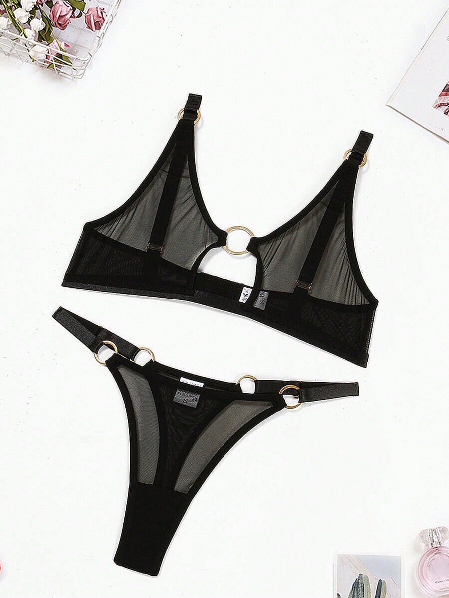 Inte . mate Ran Jerry сетка цепь Ran Jerry комплект, средний пустой наружный bla let . задний, женский sexy . нижнее белье . Ran Jerry