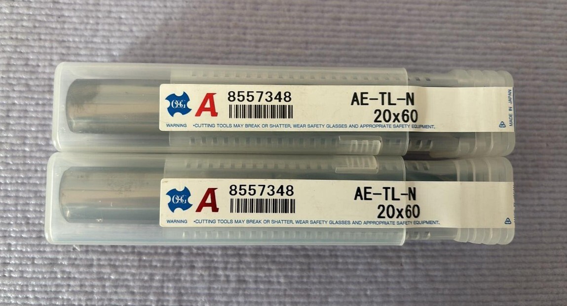 OSG 非鉄用DLC超硬エンドミル 3刃 ロング AE-TL-N 20x60・ 2本セット・ 刃長60mm アルミ仕上げ用 三菱マテリアル Moldino・新品未使用