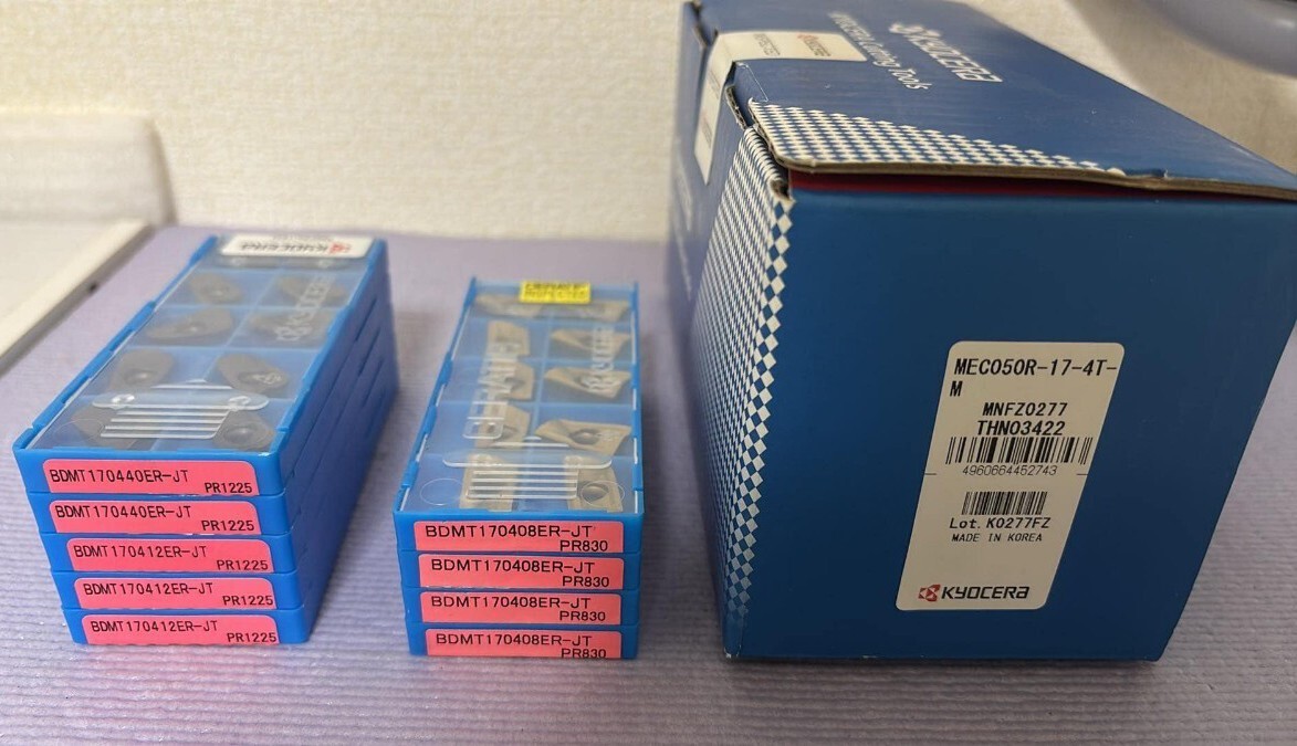 京セラ カッター フェースミル MEC050R-17-4T-M チップ 9箱付き・エンドミル フライス インサート ホルダー Kyocera・新品未使用