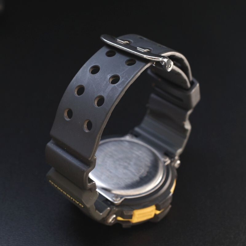 ★CASIO カシオ G-SHOCK AW-571 GAUSSMAN ガウスマン 黒/黃★0708 ブラック Gショック 未稼働 不動(dòng) 現(xiàn)狀品 ジャンク メンズ 腕時(shí)計(jì) 時(shí)計(jì)