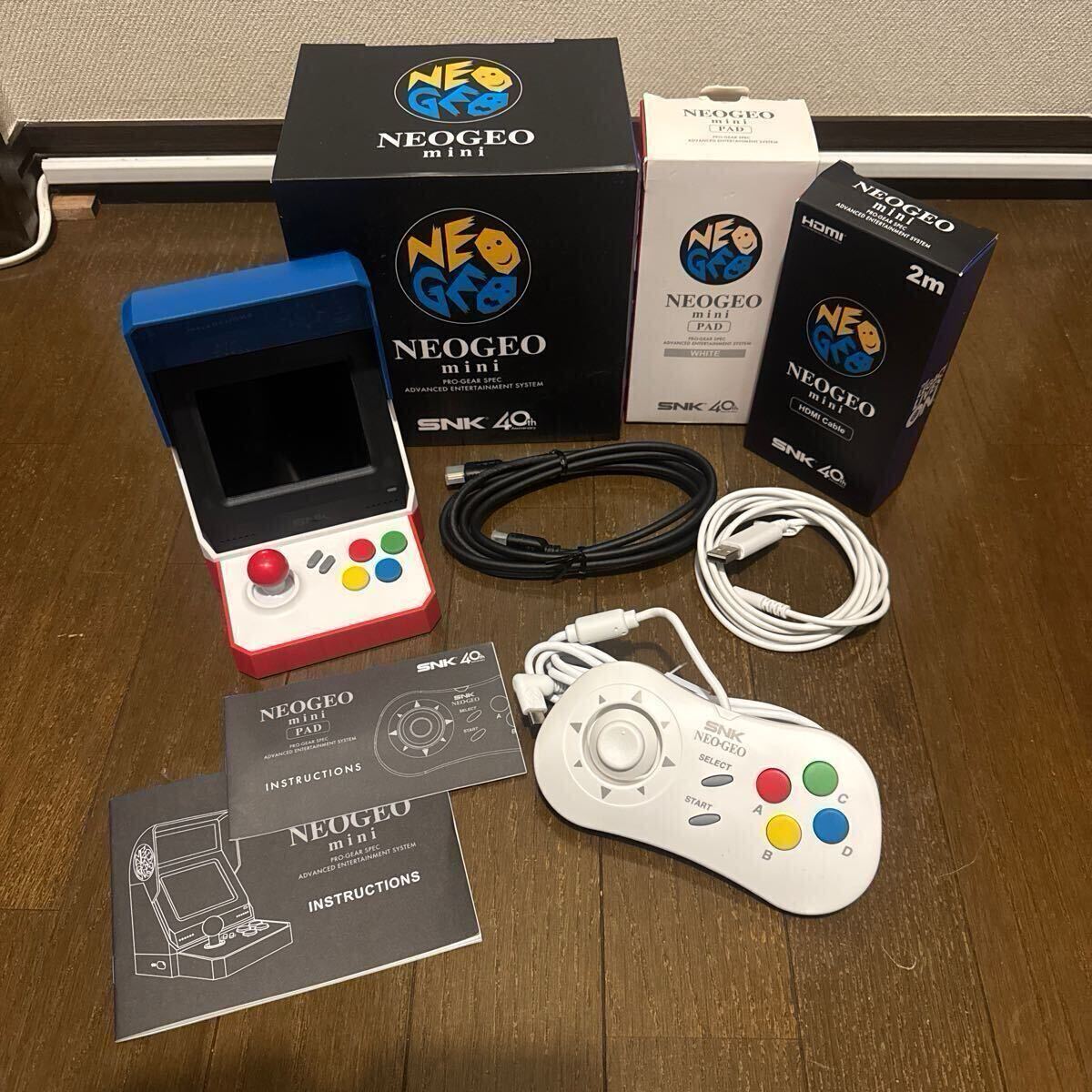 SNK ネオジオミニ NEOGEO mini PAD HDMI ケーブルセット ゲーム機 ネオジオ 【動作品】