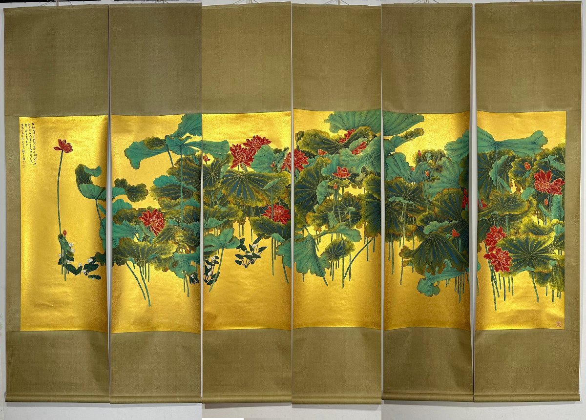 安】中国近代画家「張大千書」金箔紙本「金碧蓮池通景図六条屏」掛軸 中国画 墨寶妙品 中国書道 古美味 古美術 308(掛軸)|売買されたオークション情報、Yahoo!オークション(旧ヤフオク!) の商品情報をアーカイブ公開 - オークファン(aucfan.com) 安】中国近代画家「張大千書」金箔紙本「金碧蓮池通景図六条屏」掛軸 中国画 墨寶妙品 中国書道 古美味 古美術 308(掛軸)|売買されたオークション情報、Yahoo!オークション(旧ヤフオク!) の商品情報をアーカイブ公開 - オークファン(aucfan.com)
