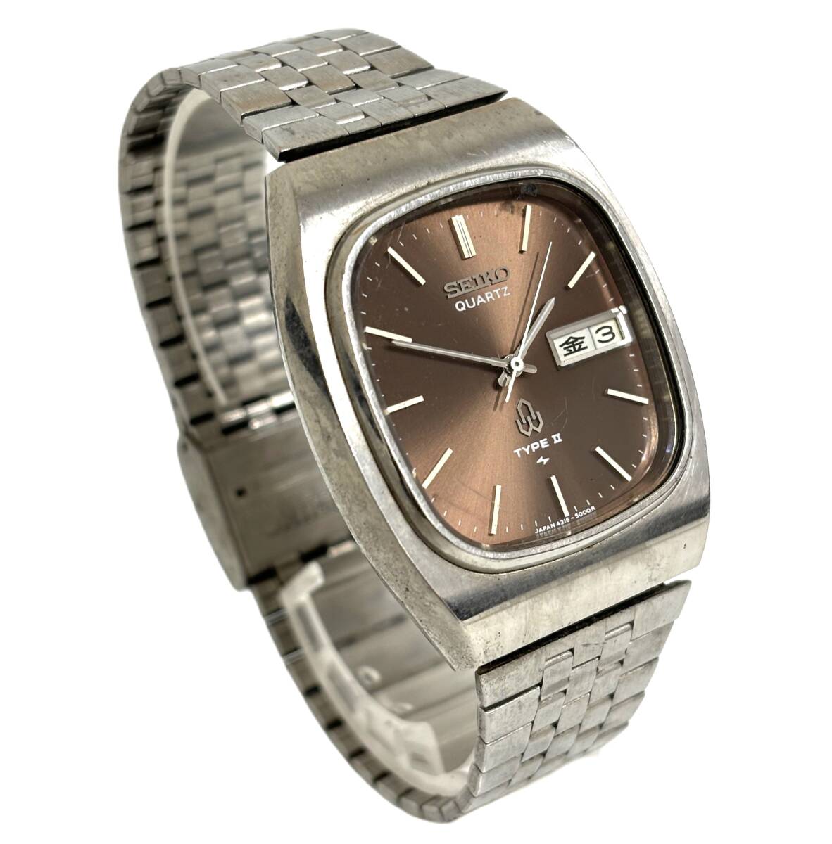 SEIKO／セイコー／QUARTZ／クォーツ／TYPE Ⅱ／タイプ2／4316-5000／腕時計／時計／3針／シルバー／メンズ／動作未確認／現状品