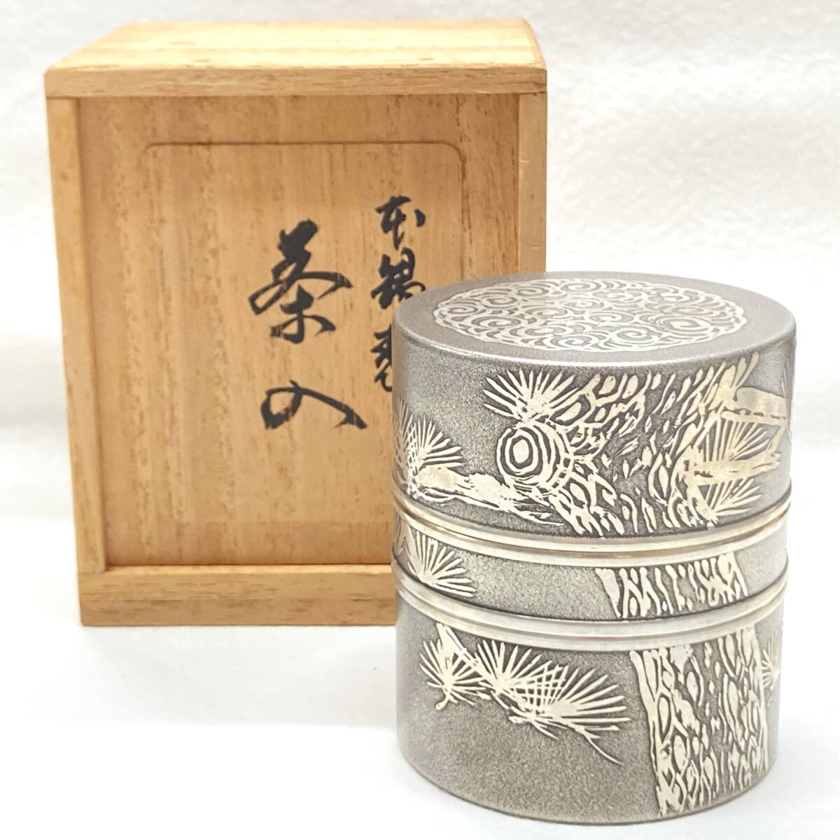 乾茂號造古茶壺古錫錫製茶心壺茶入れ気密性◎ 使い込んだ味が 乾茂號造古茶壺古錫錫製茶心壺茶入れ気密性◎ 使い込んだ味が