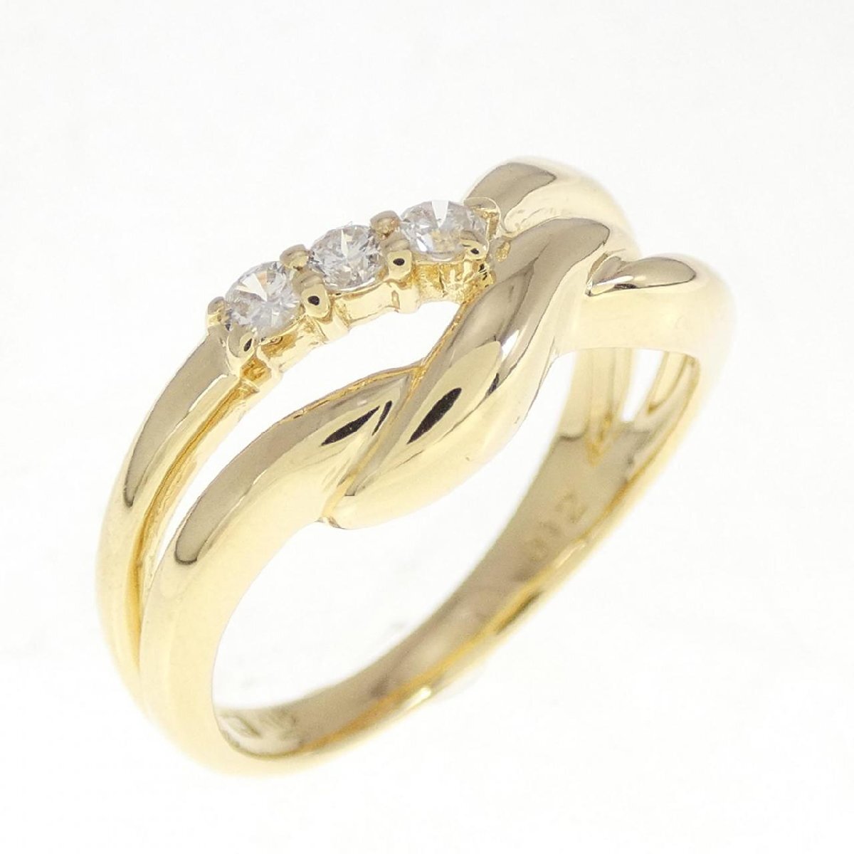 K18YG бриллиантовое кольцо 0.12CT