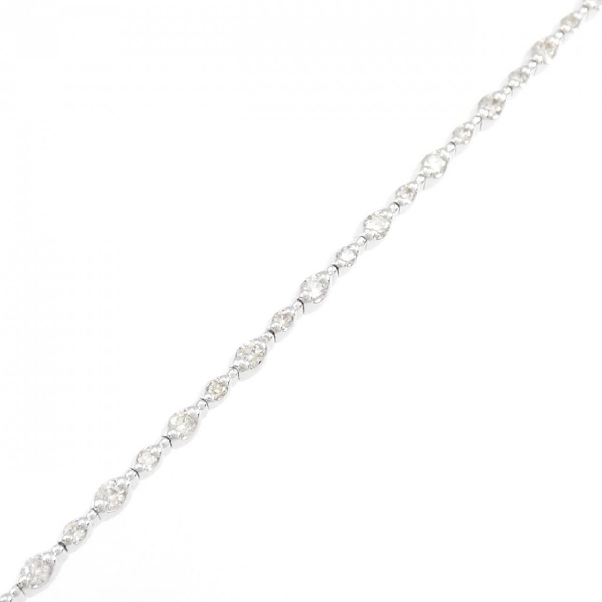 K18WG ダイヤモンド ブレスレット 1.00CT
