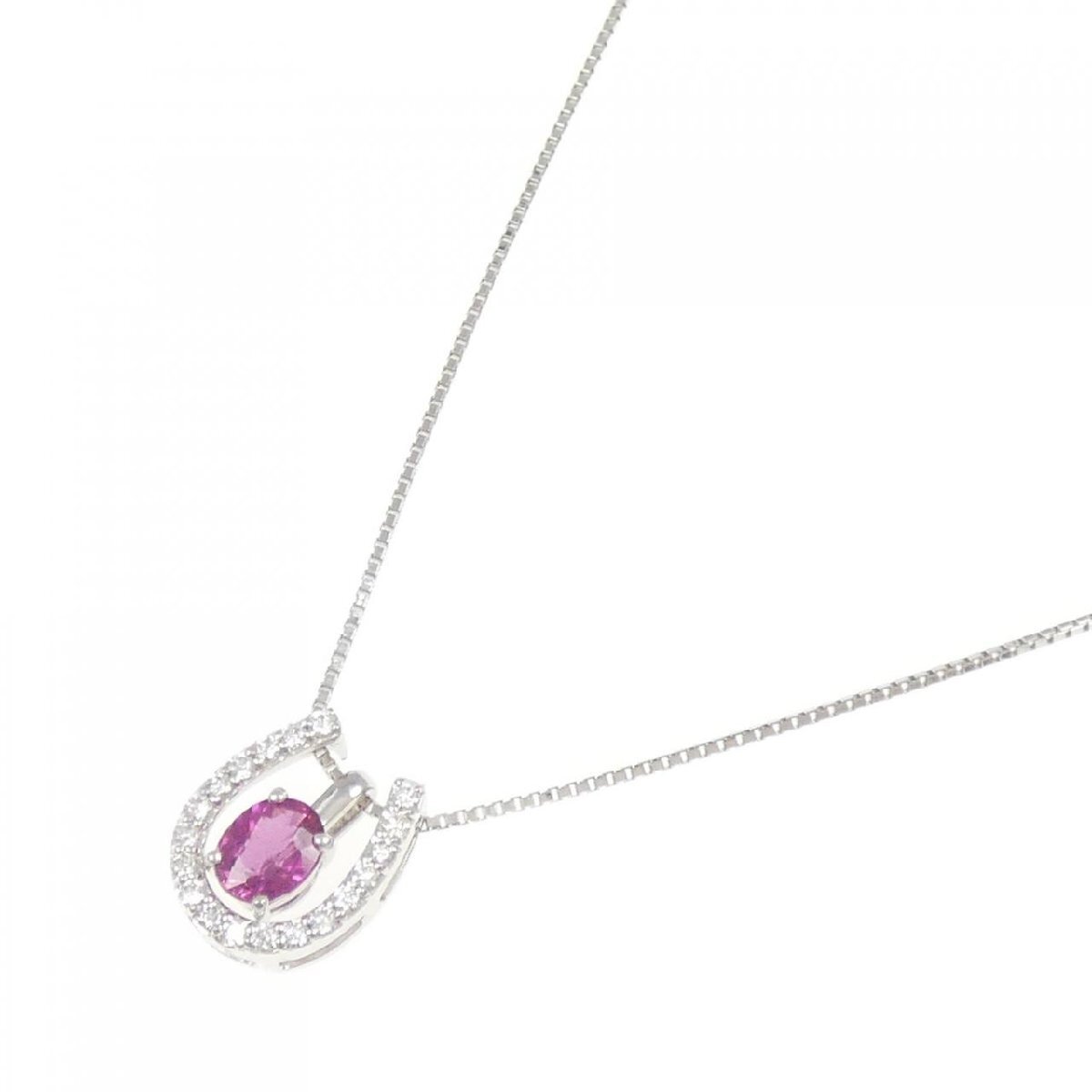 K18W G Horse сюрреалистичность Be колье 0.30CT