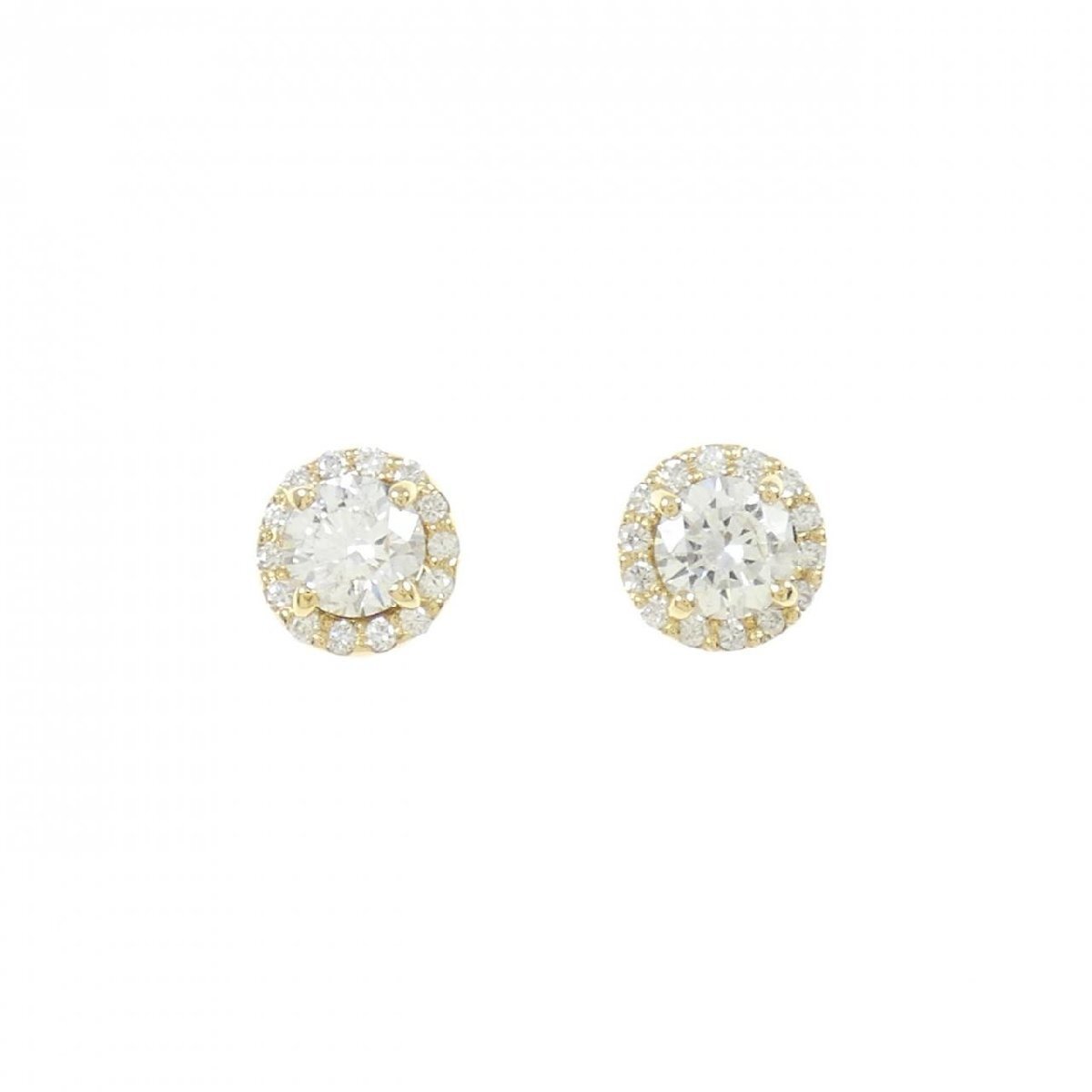 【リメイク】K18YG/ST ダイヤモンド ピアス 0.314CT 0.328CT G SI2 VG