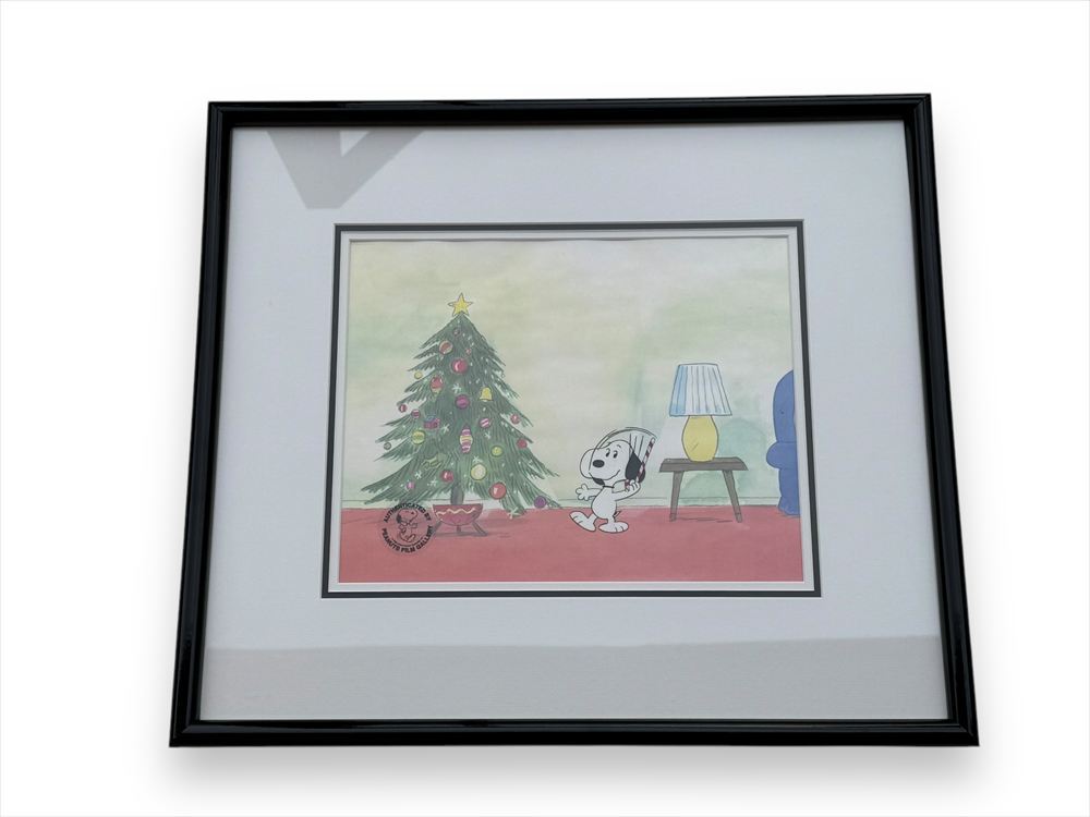 90s PEANUTS FILM GALLERY 【It's Christmastime Again, Charlie Brown】セル画/ピーナッツ スヌーピー/額入り/184377651