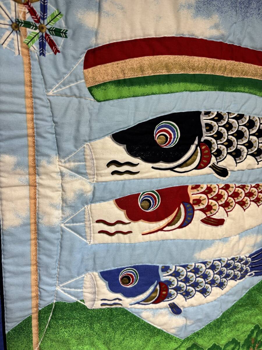 d3175◆ハンドメイド◆こいのぼり/端午の節(jié)句　キルトタペストリー◆73×110ｃｍ