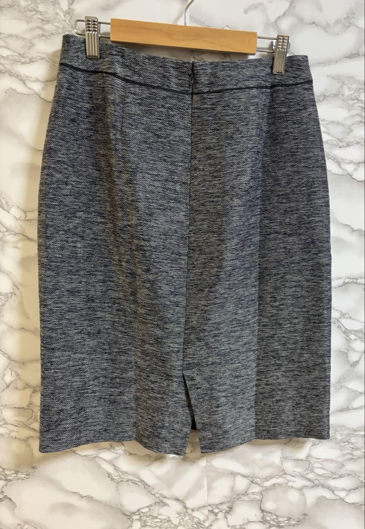 1902ロートレアモン【M】タイトスカート　ポケット付き　マーブル柄　コットン