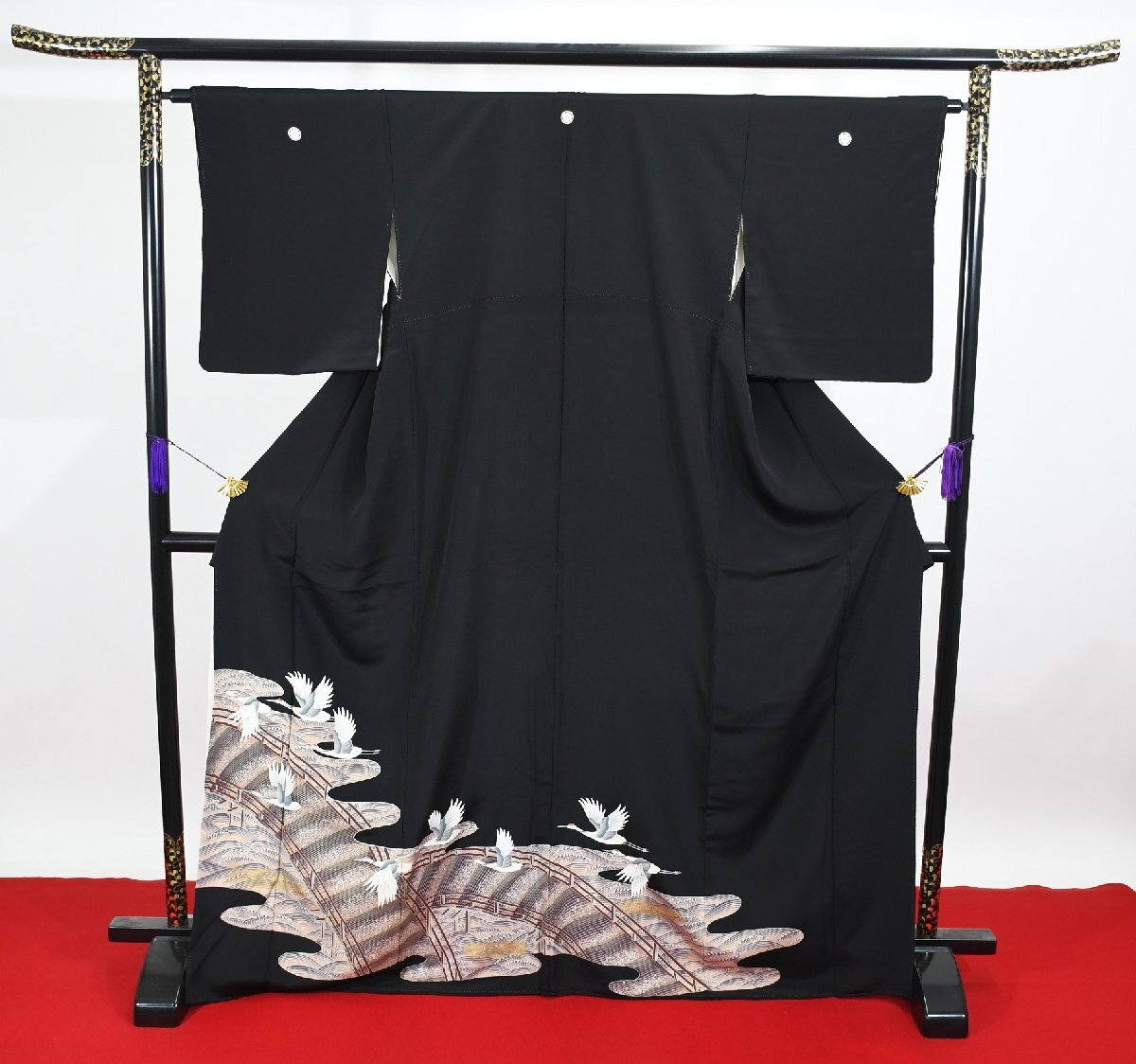黒留袖 結婚式 舞鶴 身丈162cm 裄丈65cm ★着物 e-1182 桜庭呉服店