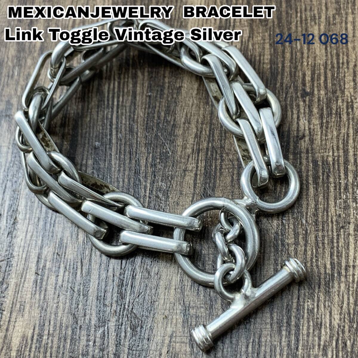 MEXCO メキシコ製 シルバー 925 トグル チェーン スウィートハートジュエリー メンズ ブレスレット