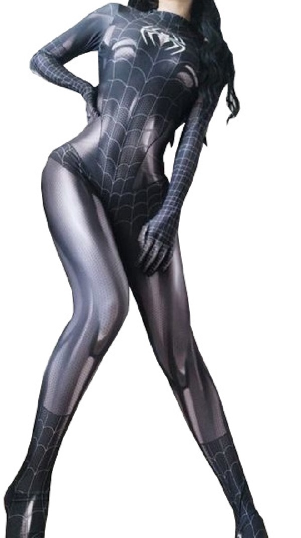 セクシー コスプレ スパイダーマン 全身タイツ コスチューム フィット ３Dプリント ハロウィン イベント 伸縮性 仮装 S