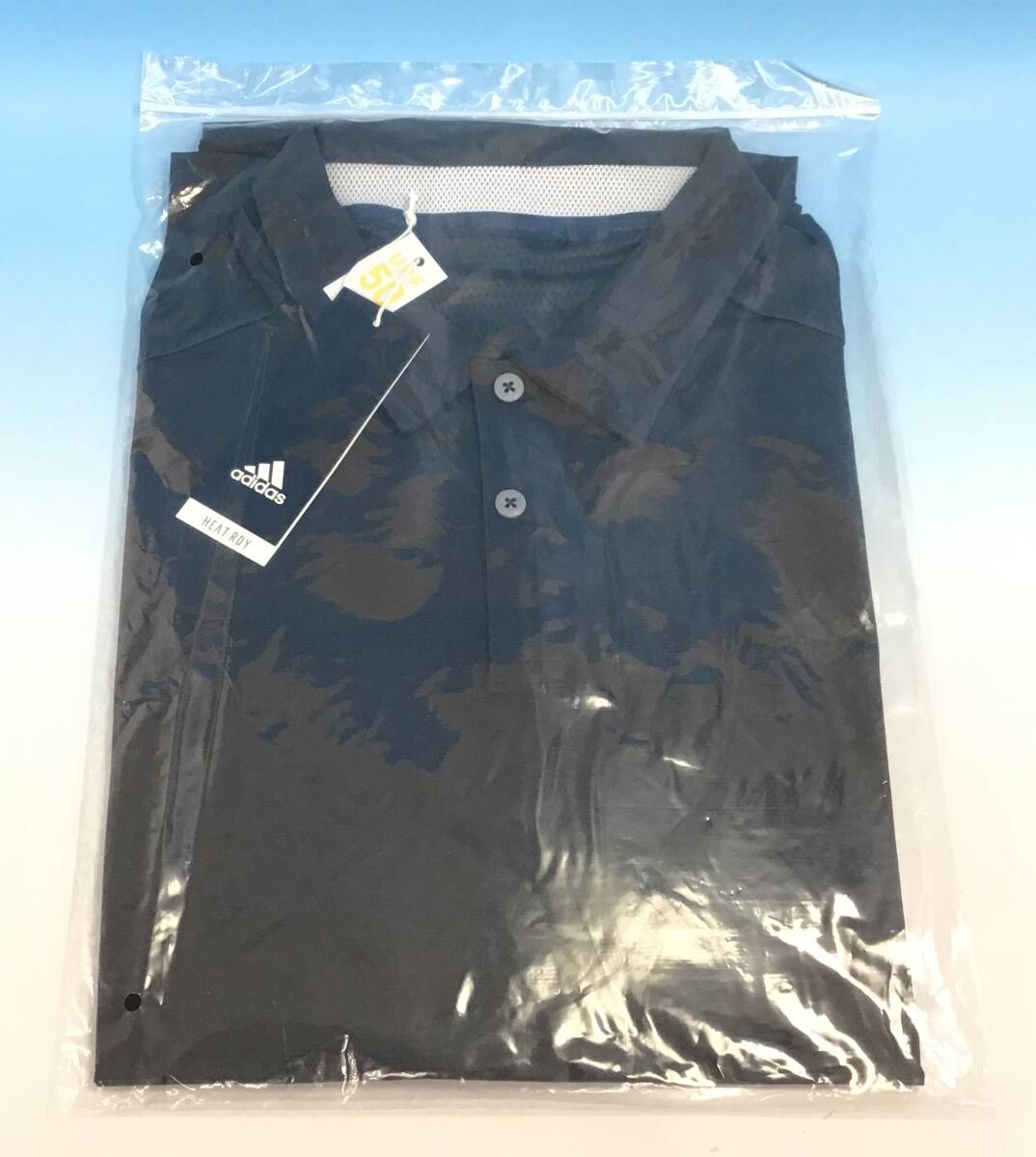 未使用 アディダス ゴルフ 半袖 シャツ Oサイズ CARBON HEAT. RDY スリーストライプス ゴルフウェア メンズ adidas GOLF