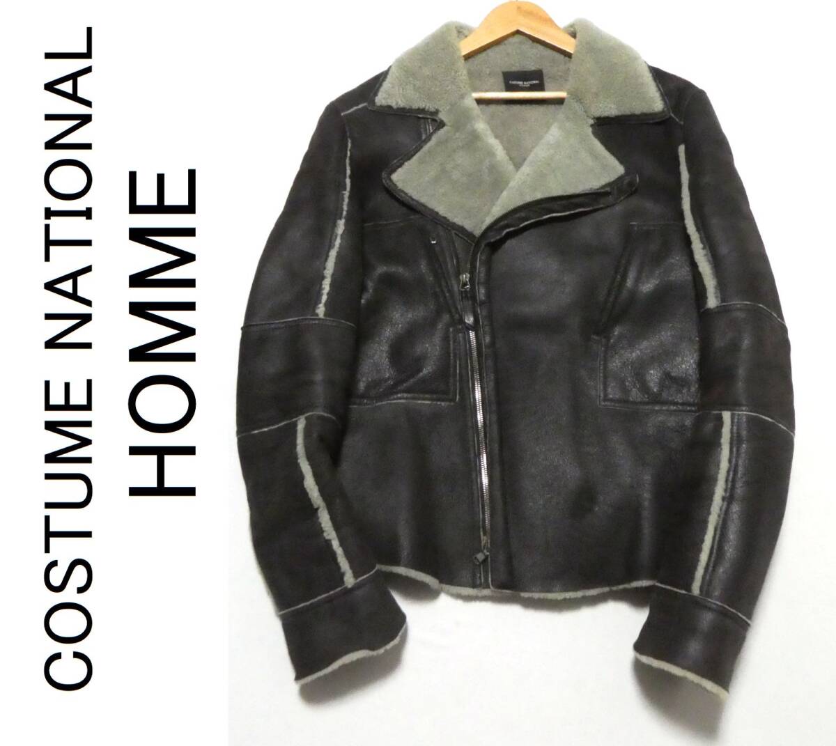 Costume National ライダースジャケット Yahoo!オークション - 正規品 イタリア製 COSTUME NATIONAL