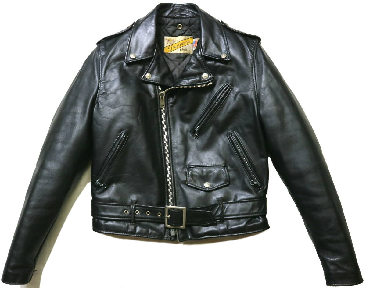 程度良好！◆USA制 Schott ショット 618 牛革 レザーライダースジャケット◆38（Mサイズ相當：身長173-175センチ位、ウエスト81まで）