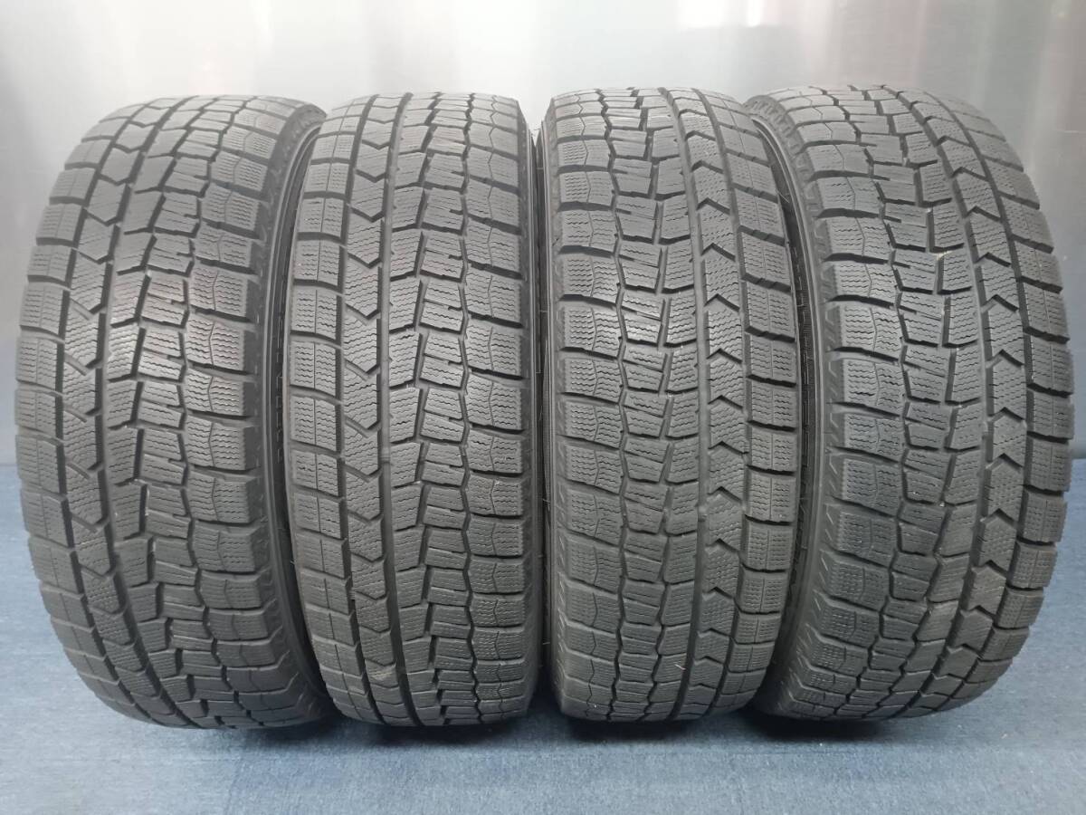 ★8.5-9分山★20.21.22年制★ ダンロップWM02 185/60R15　社外ホイール 15×5.5J +42 4H-100 スタッドレス アクア?ヤリス等　G1409