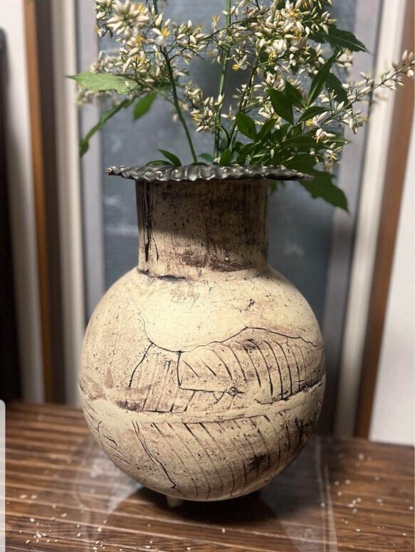 壺 花器 金徳姫作 訳あり 作家物 現代アート 壺 花器 金徳姫作 訳あり 作家物 現代アート