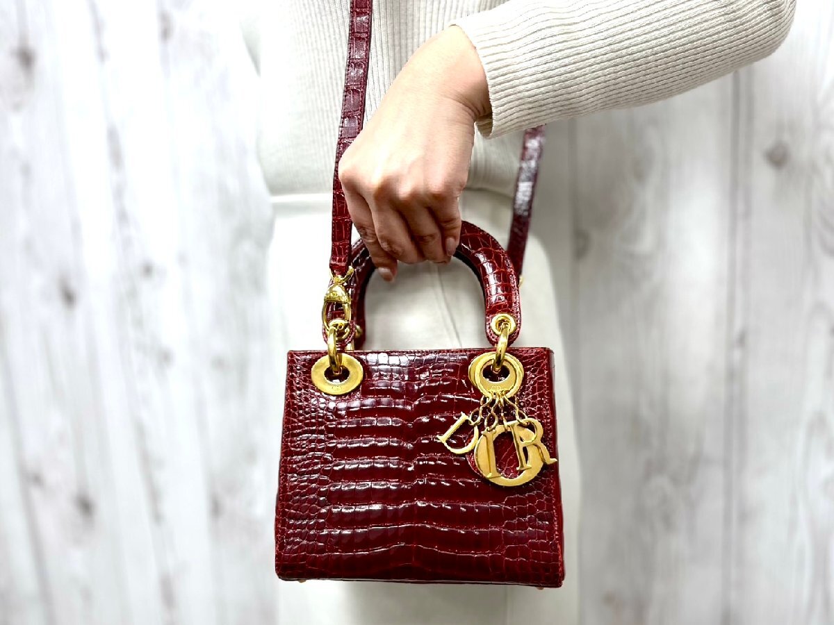 極美品 Christian Dior クリスチャンディオール 艶クロコダイル 極美品 Christian Dior クリスチャンディオール 艶クロコダイル
