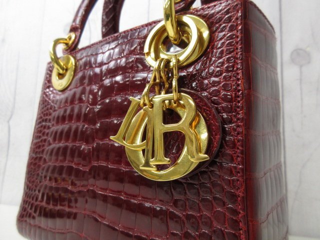 極美品 Christian Dior クリスチャンディオール 艶クロコダイル 極美品 Christian Dior クリスチャンディオール 艶クロコダイル
