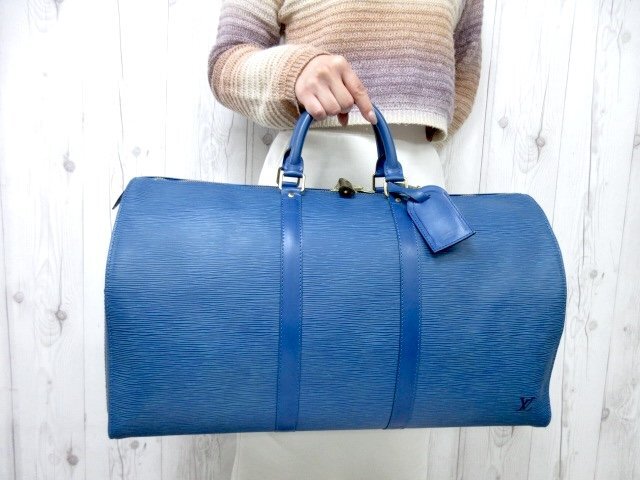 極美品 LOUIS VUITTON ルイヴィトン エピ キーポル50 トレド 極美品 LOUIS VUITTON ルイヴィトン エピ キーポル50 トレド