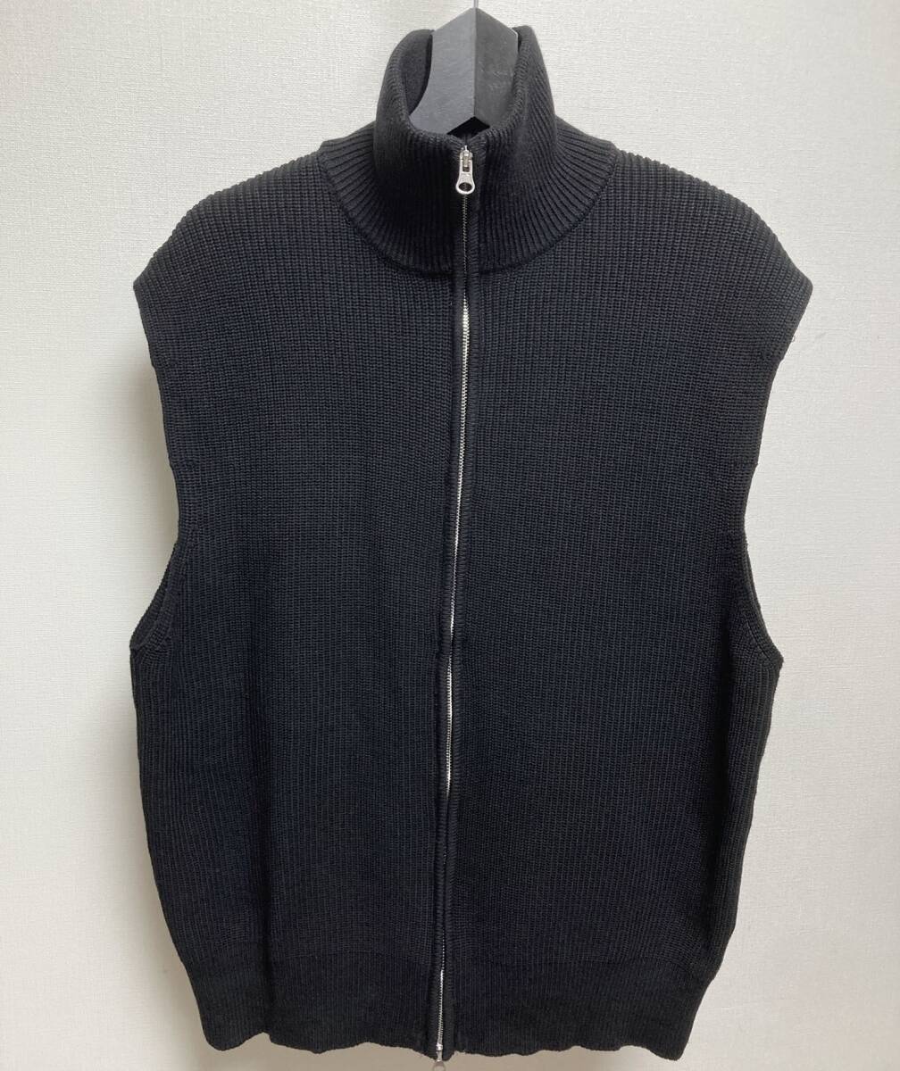良好 23AW ZARA ドライバーズニット ベスト ノースリーブダブルジップタートルニット ザラ