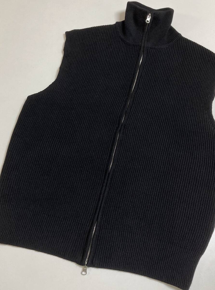 良好 23AW ZARA ドライバーズニット ベスト ノースリーブダブルジップタートルニット ザラ