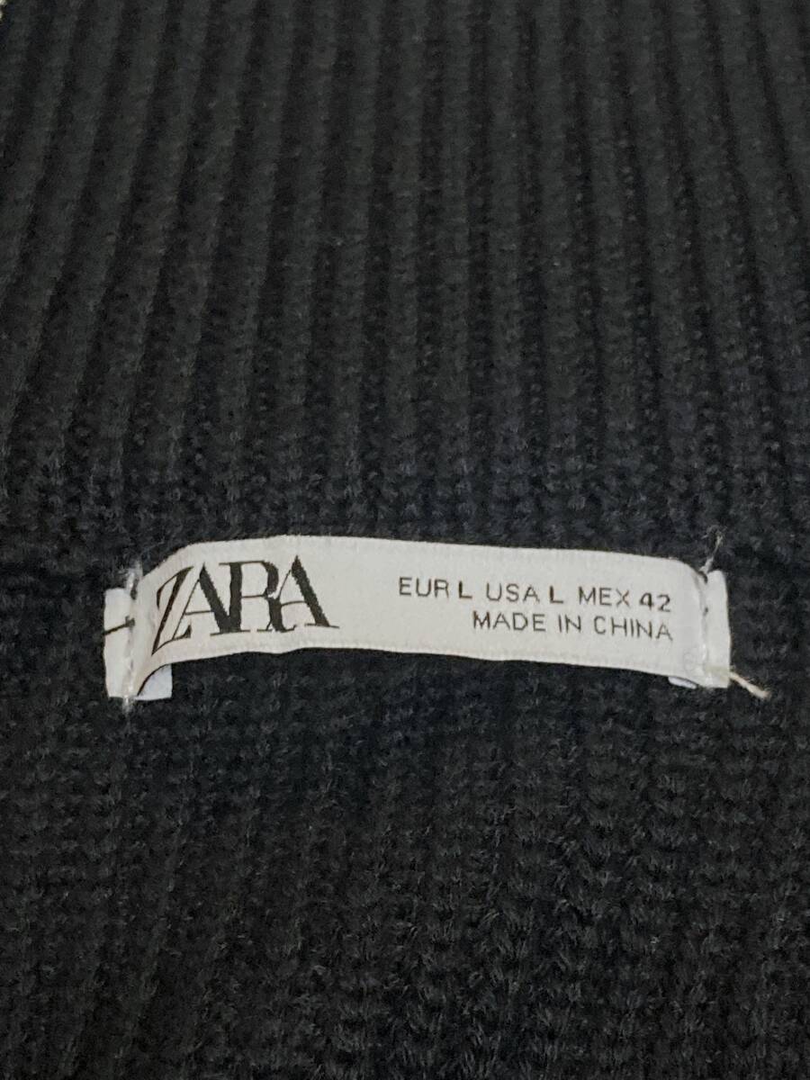 良好 23AW ZARA ドライバーズニット ベスト ノースリーブダブルジップタートルニット ザラ