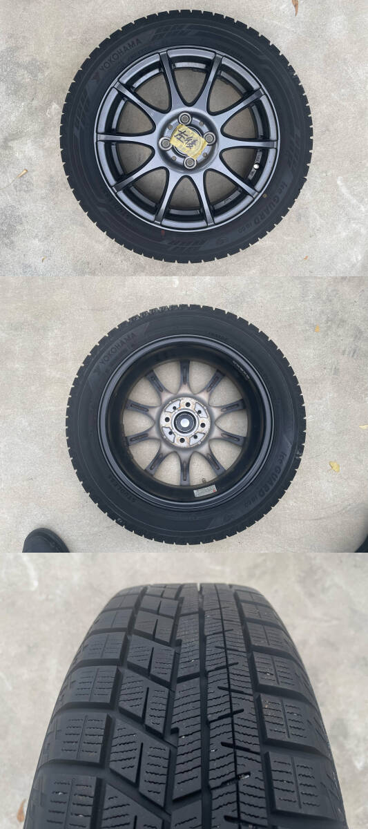 スズキハスラー　スタッドレスタイヤ＆ホイール YOKOHAMA IceGUARD ig60 165/60 R15 2022年11月購(gòu)入（中古）