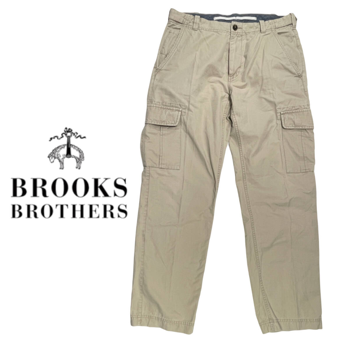 BROOKS BROTHERS ブルックスブラザーズ カーゴパンツ W33 (約87cm W34相當) 6ポケット ワークパンツ コットンパンツ　メンズ