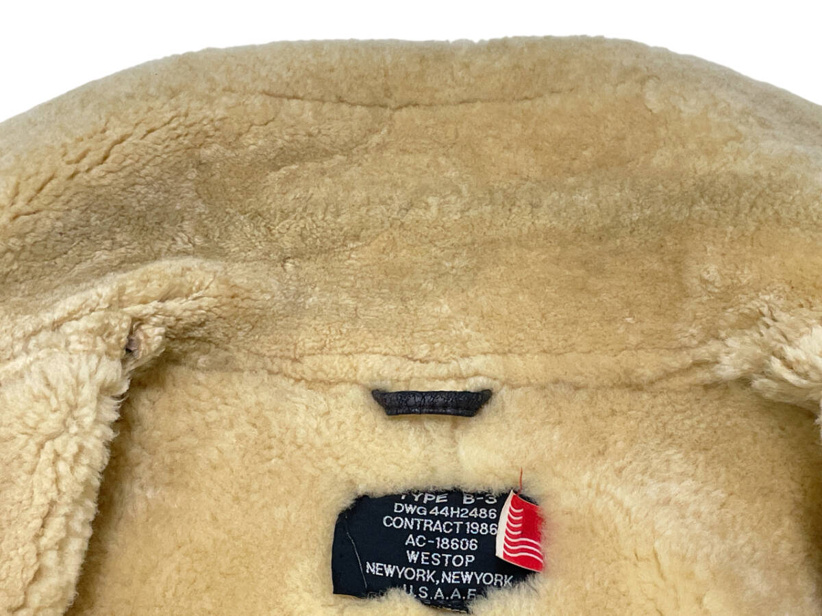 美品/希少✨HOUSTON フライトジャケット　羊革　ボア　ブラウン　40 美品/希少✨HOUSTON フライトジャケット 羊革 ボア ブラウン 40