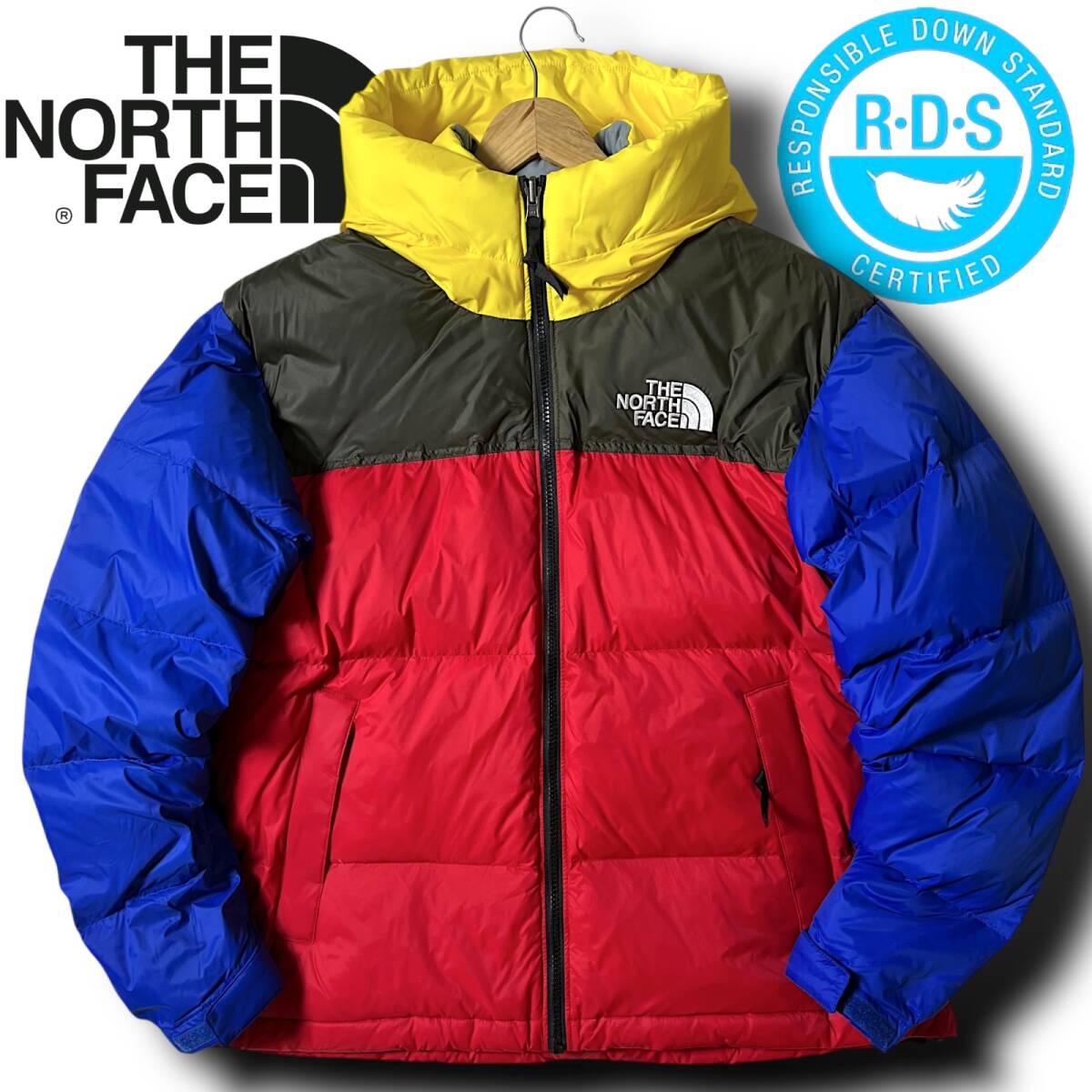 新品 THE NORTH FACE ノースフェイス 撥水DWR 防寒 保温 RDSグースダウン ハイブリッド ダウンジャケット ヌプシダウン XL ◆B5523