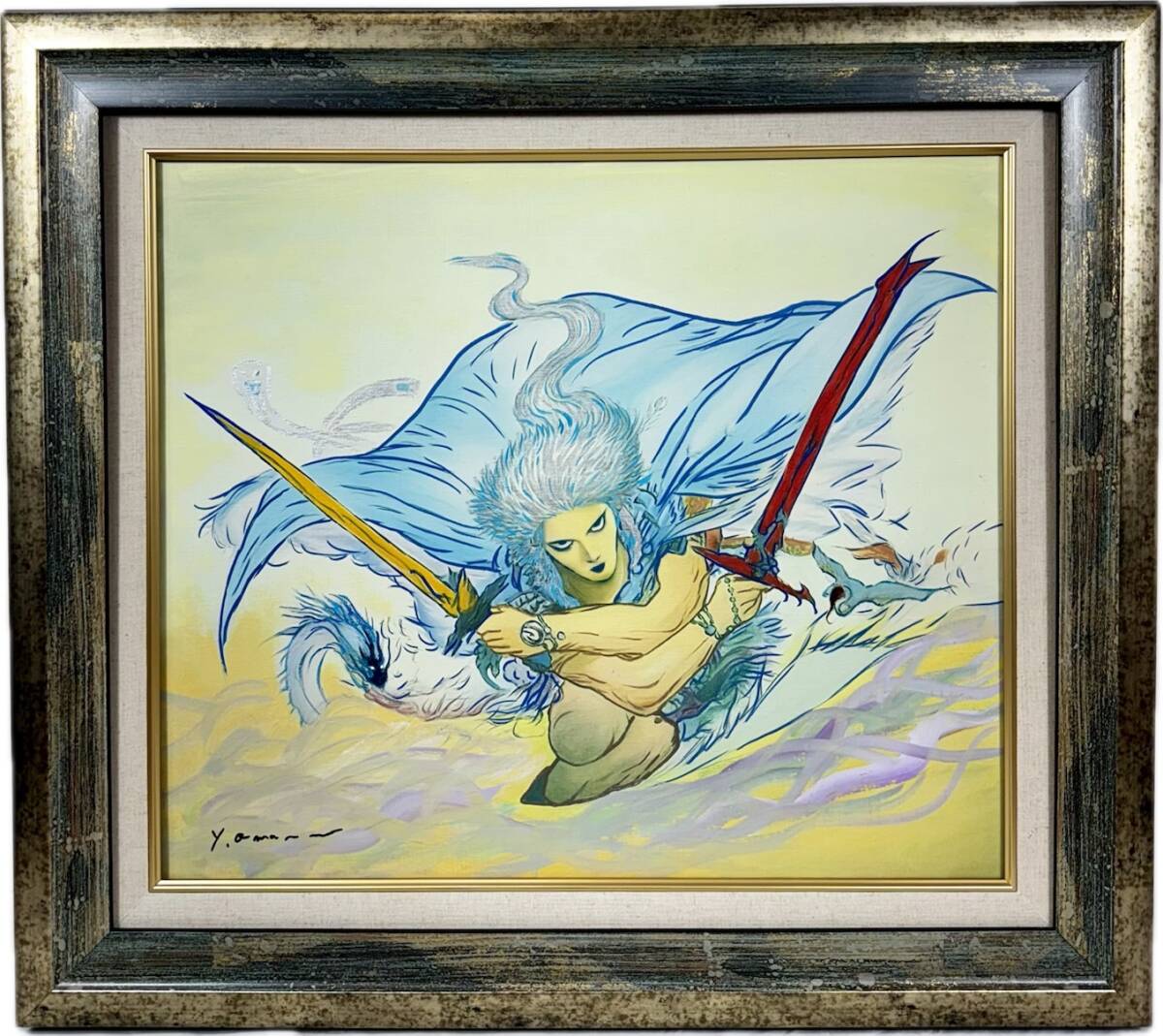 天野喜孝/踵/F10号/大型作品/絵画/額縁/油彩画/肉筆/手書き/FF 絵画 天野喜孝/踵/F10号/大型作品/絵画/額縁/油彩画/肉筆/手書き/FF 絵画