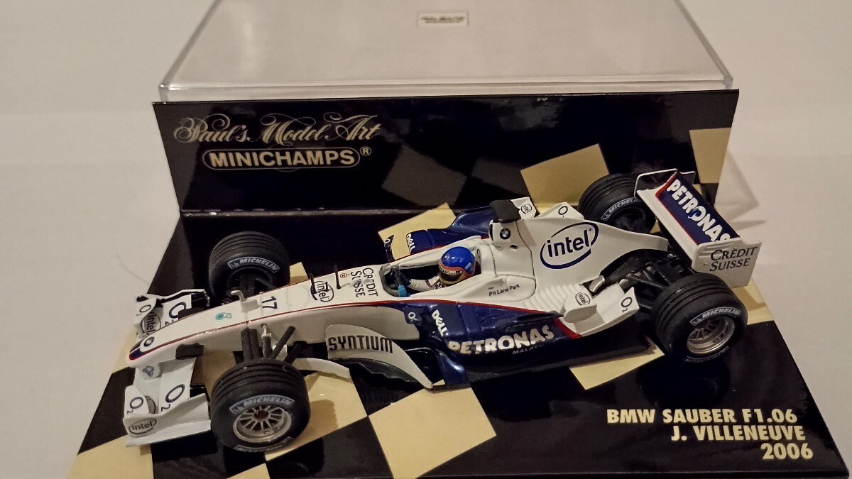 送料込 送料無料 BMW ザウバー SAUBER F1.06 ジャック ビルヌーブ 2006 ミニチャンプス PMA 1/43 F1