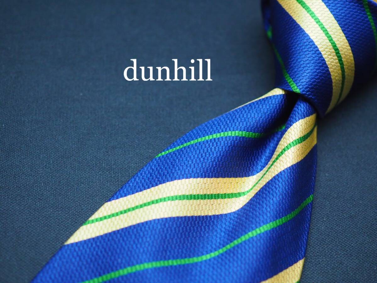 美品【dunhill ダンヒル】 C1123 ENGLAND 英国製 SILK ブランド ネクタイ 古着 良品