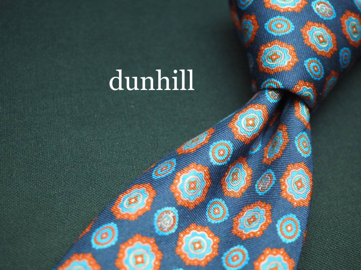 美品【dunhill ダンヒル】 C1140 ITALY イタリア製 SILK ブランド ネクタイ 古着 良品