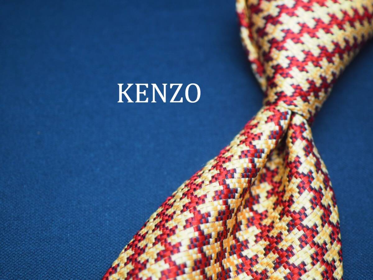 美品【KENZO ケンゾー】 C1275 日本製 SILK ブランド ネクタイ 古着 良品