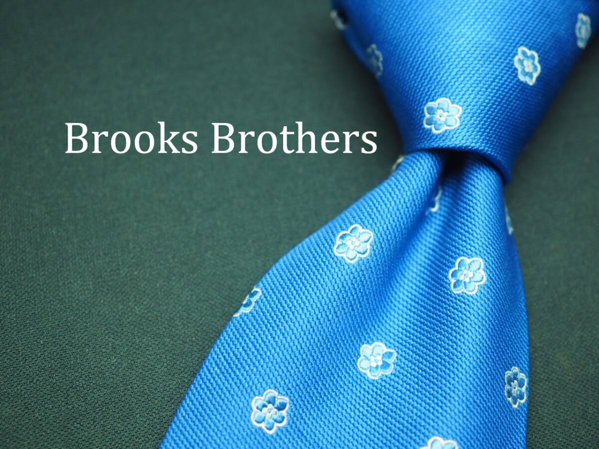 未使用品【Brooks Brothers ブルックス ブラザーズ】 C1442 ブルー系 SILK ブランド ネクタイ 古着 良品