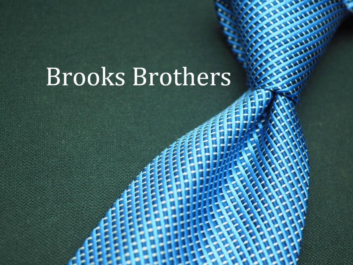 未使用品【Brooks Brothers ブルックス ブラザーズ】 C1448 ブルー系 SILK ブランド ネクタイ 古着 良品