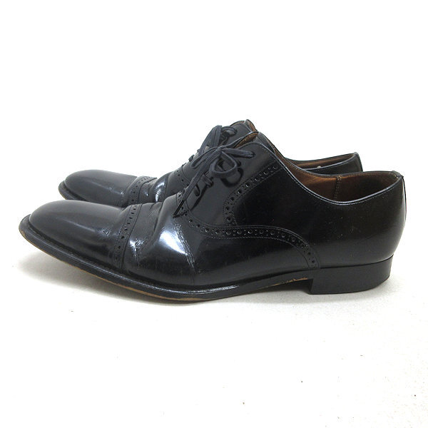 Q■【27cm】リーガル/REGALストレートチップ レザーシューズ■黒MENS/ビジネス/27【中古】