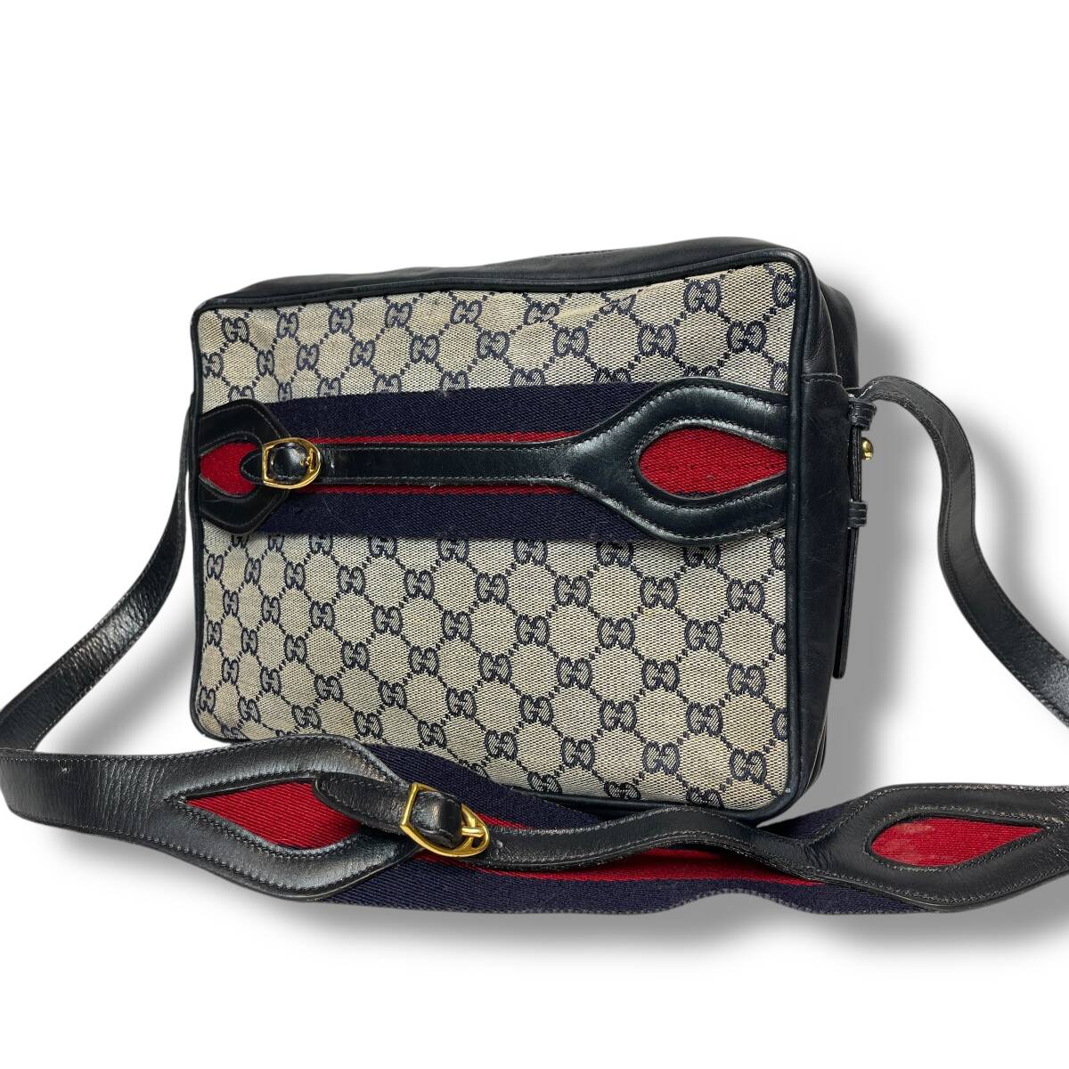 GUCCI オールドグッチ シェリーライン 本革 レザー トートバッグ GUCCI オールドグッチ シェリーライン 本革 レザー トートバッグ