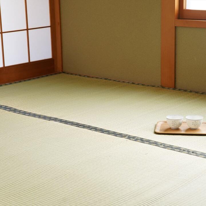 純国産 い草 上敷き カーペット 双目織 『松』 本間6畳(約286×382cm） ☆