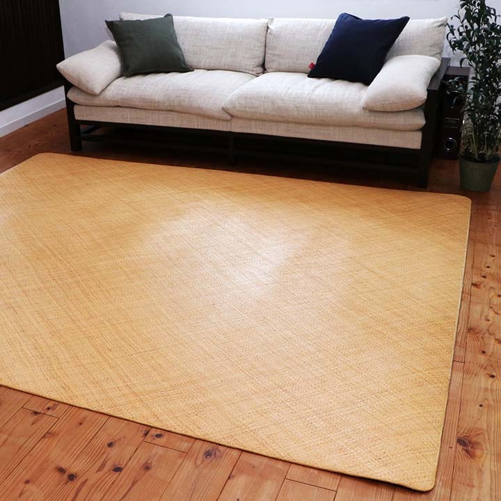 籐 敷 ラグ カーペット 自然素材 アジアン ラタン ひんやり ハンドメイド 約140×200cm ☆