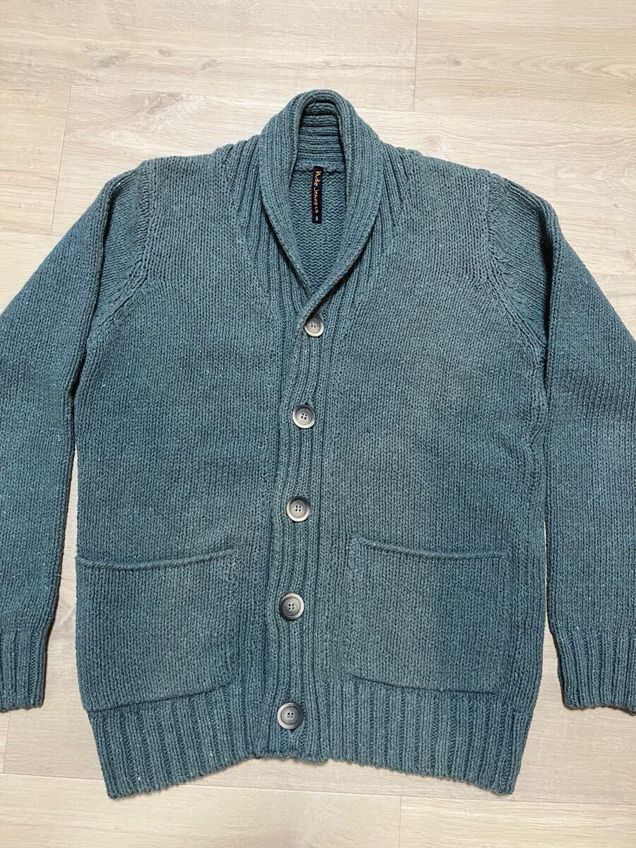 ヌーディージーンズ カーディガン Sサイズ ニット ショールカラー NudieJeans