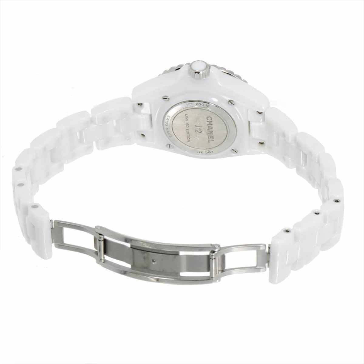 シャネル CHANEL J12 ウォンテッド ドゥ シャネル 33mm H7419 レディース 腕時(shí)計(jì) ホワイト セラミック クォーツ ウォッチ 90266502