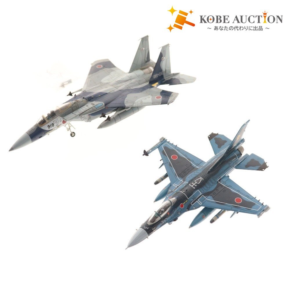 ■ タカラトミー カフェレオJWANG 戦闘機完成品 フィギュア 1/144 2点セット まとめ売り F-15J F-2A 航空自衛隊機