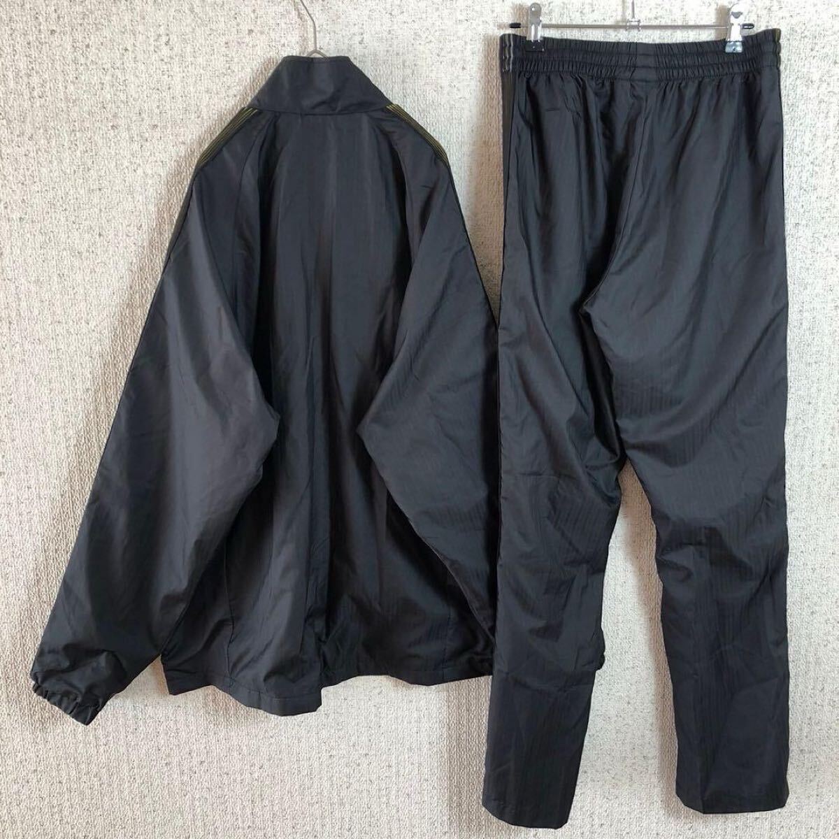 adidasナイロンジャケット上下セットアップ 00s ブラック 黒 L adidasナイロンジャケット上下セットアップ 00s ブラック 黒 L