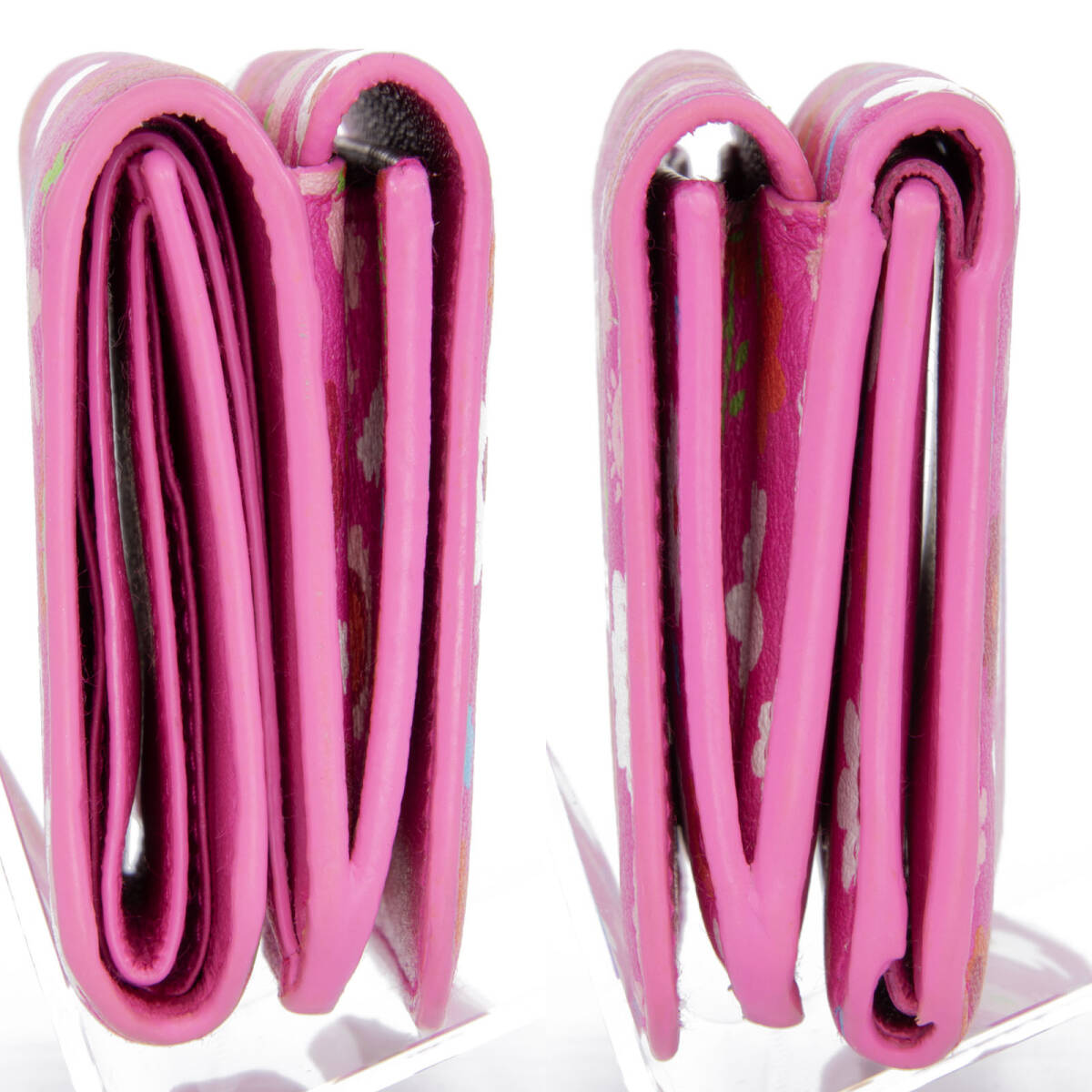 本物 送料無料 バレンシアガ 短財布 レディース キャッシュミニウォレット ピンク 緑 青 白 赤 花 ロゴ マーク かわいい コンパクト H059_画像3